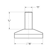 drawing of Adjustable Glide with Felt Base