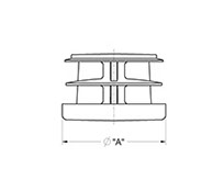 drawing of Multi-gage Finned Plastic Cap